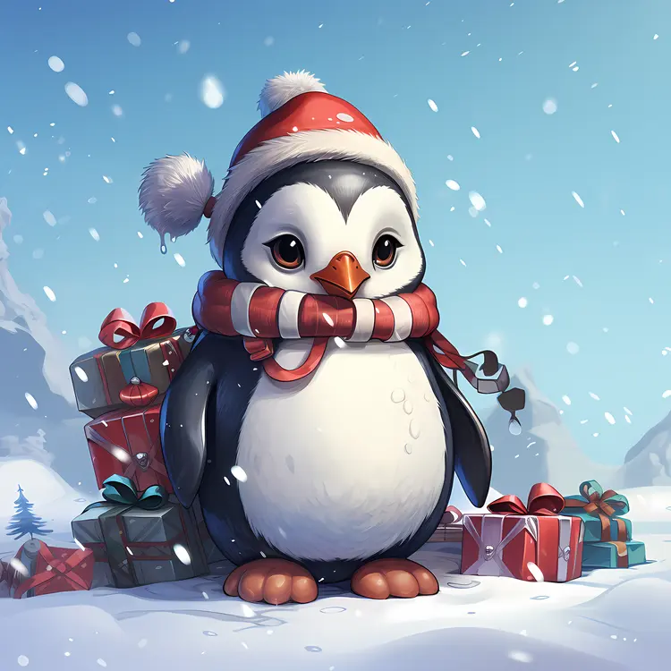 Penguin with Presents