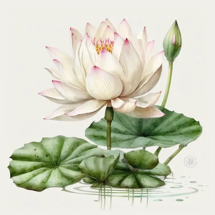 Beautiful Lotus Flower Illustration