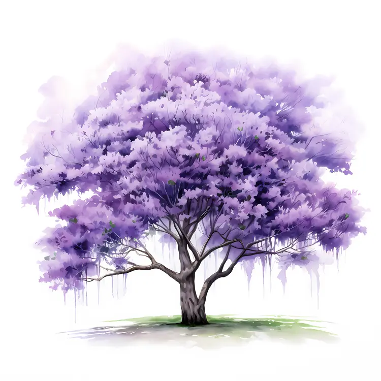 Purple Tree with Soft Blossoms