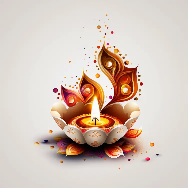 Beautiful Diya for Diwali Celebration