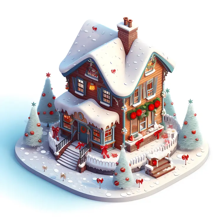 Christmas Decorated House