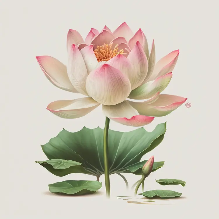 Beautiful Lotus Flower Illustration
