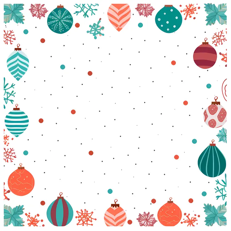 Colorful Christmas Ornaments Pattern