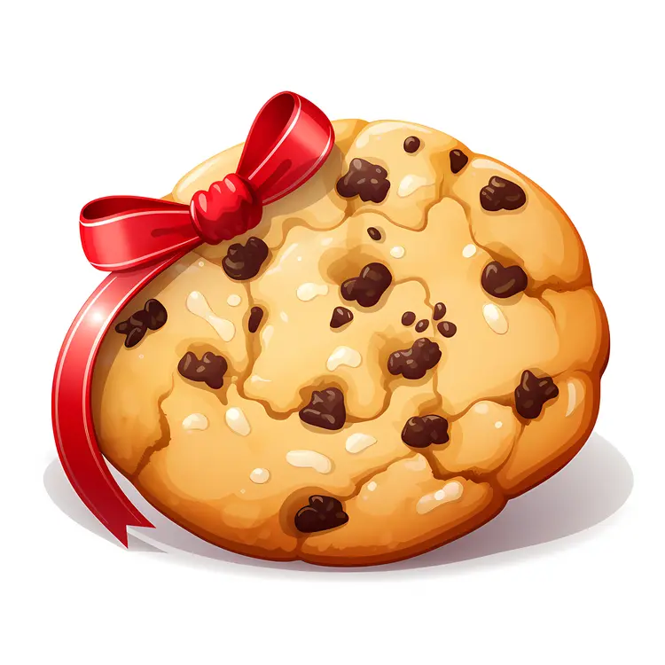 Cookie with Red Bow