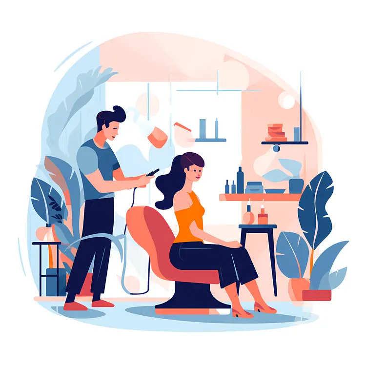 Haircut in a Cozy Salon