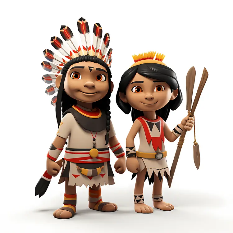 Cartoon Native American Characters