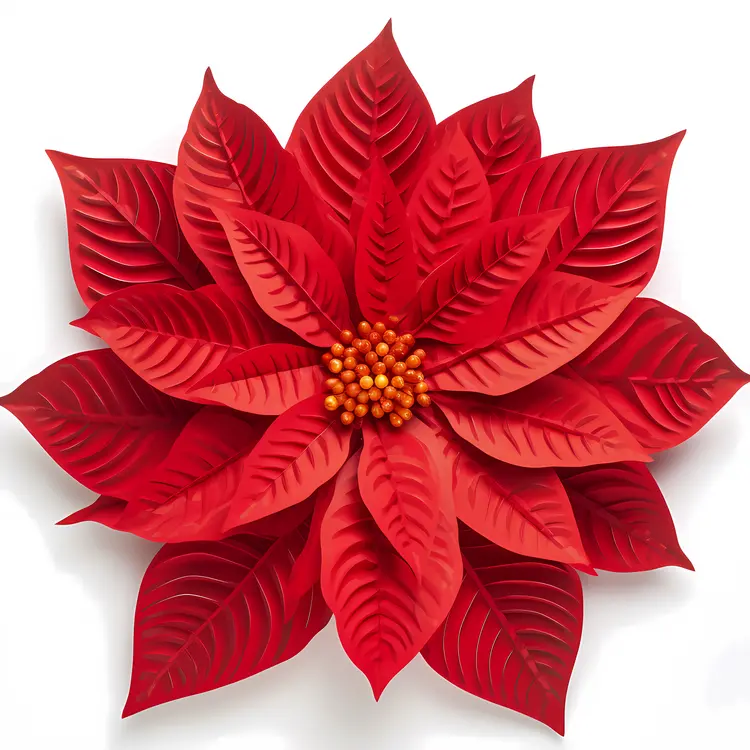 Beautiful Red Poinsettia for Christmas Decor