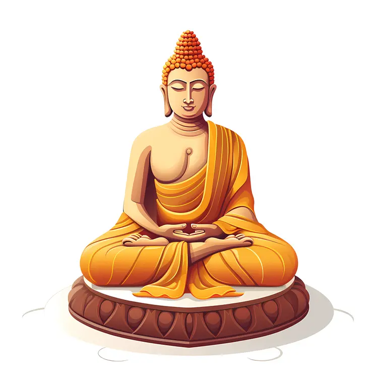 Golden Buddha Statue in Meditation