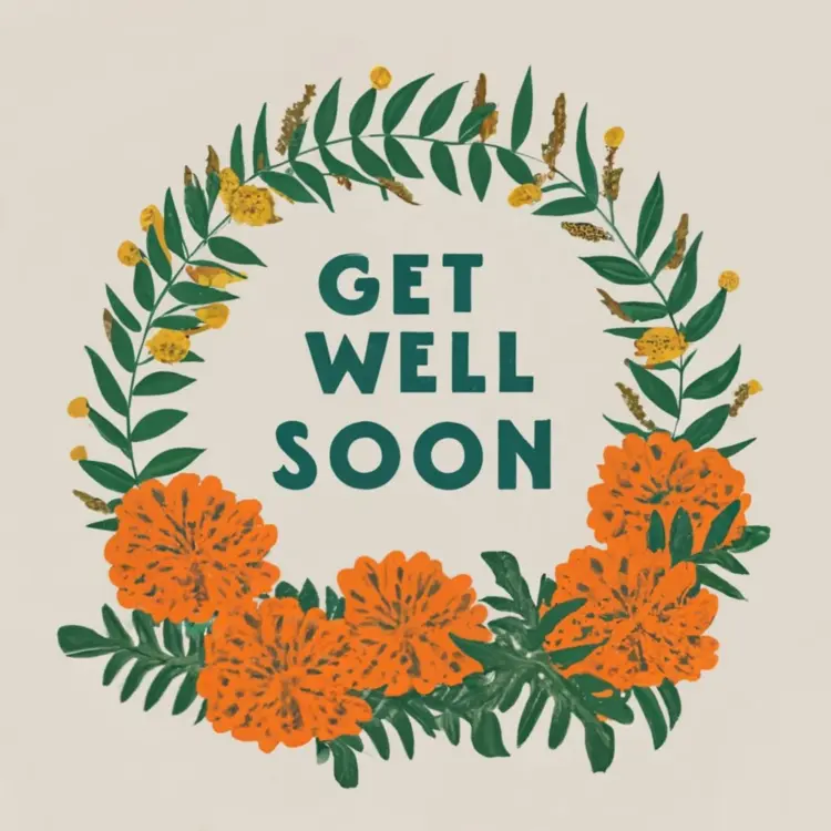Get Well Soon Floral Wreath