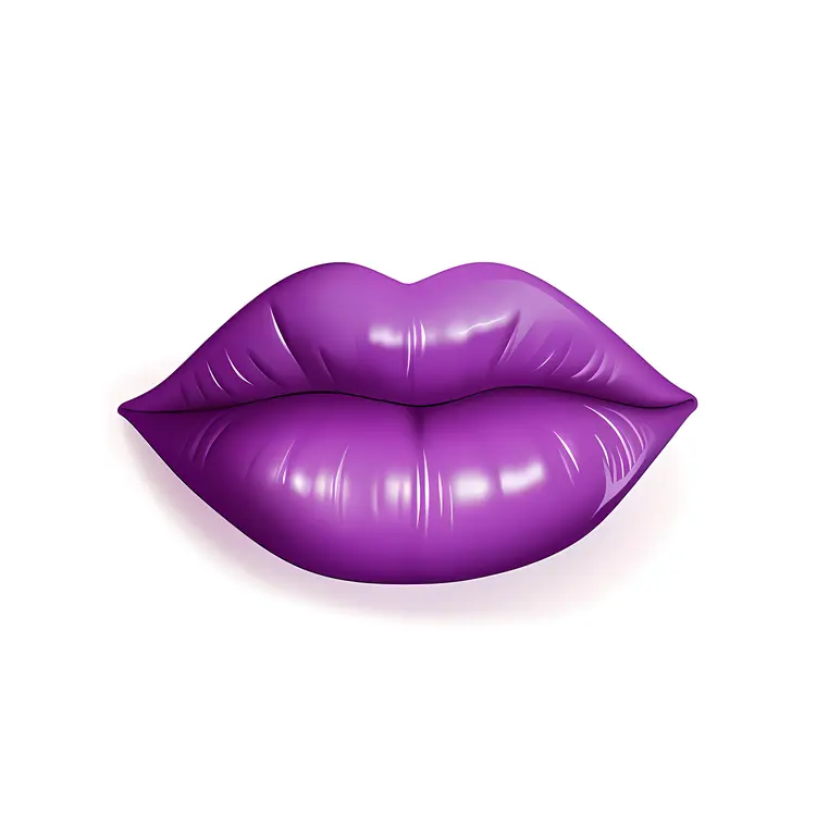Glossy Purple Lips Illustration