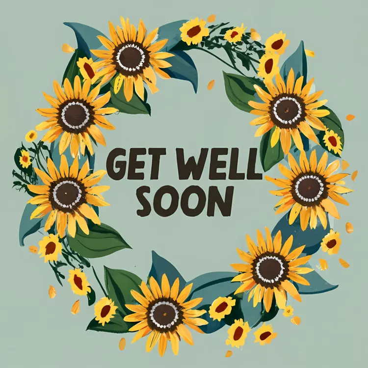 Get Well Soon with Sunflowers