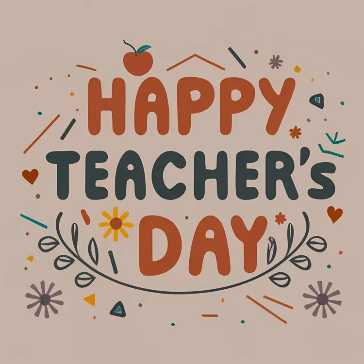 Flowers and Hearts for Teacher's Day