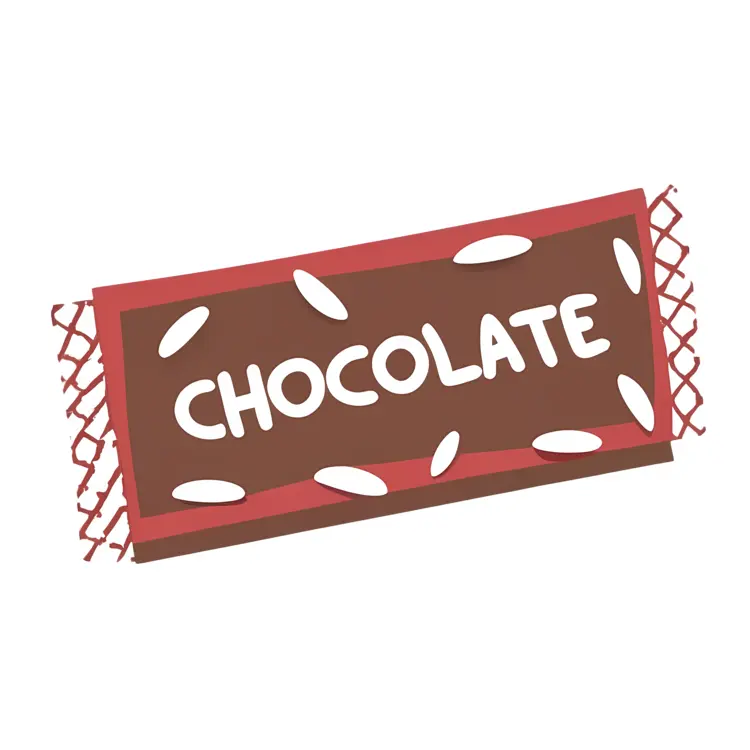 Cute Chocolate Bar with White Sprinkles