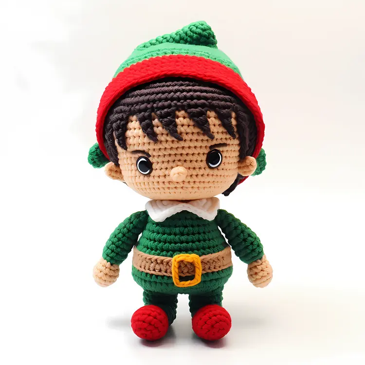 Elf with Green and Red Hat