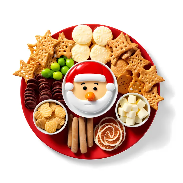 Santa-themed Snack Platter for Christmas