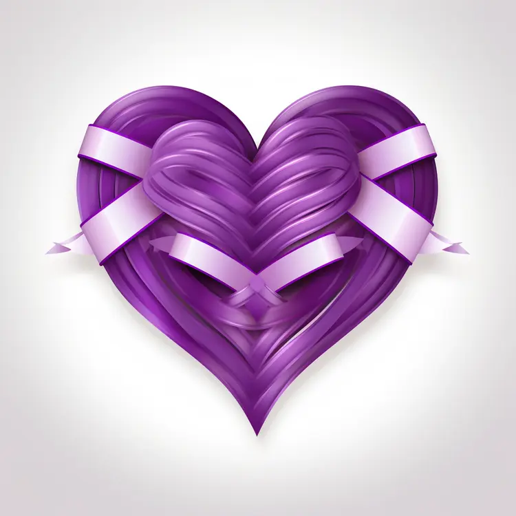 Purple Heart Ribbon for Valentine's Day
