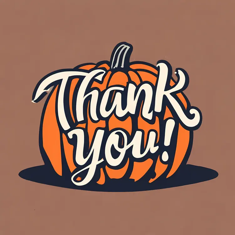 Thank You Pumpkin Art