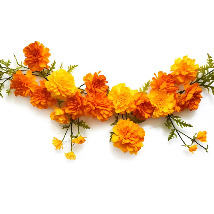 Orange Marigold Flower Garland