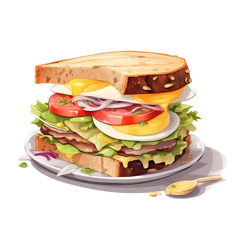 Appetizing Sandwich with Fresh Vegetables
