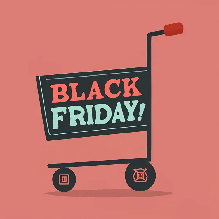 Beautiful cups for Black Friday concept