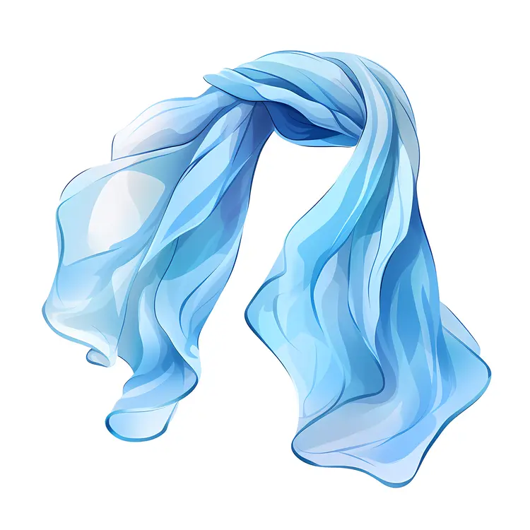 Light Blue Flowing Scarf