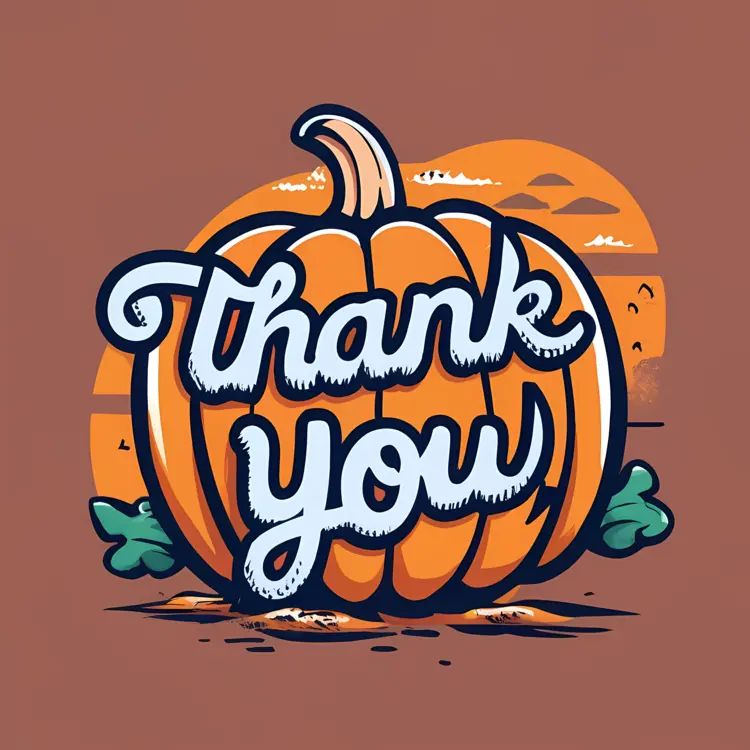 Thank You Pumpkin Illustration