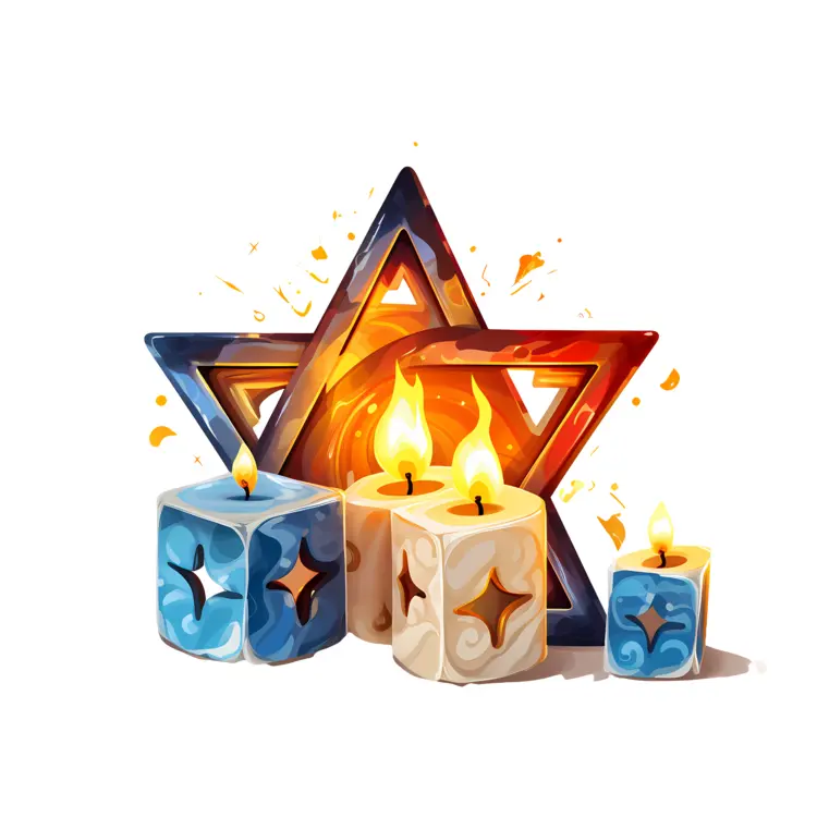 Star and Cube Candles Decoration