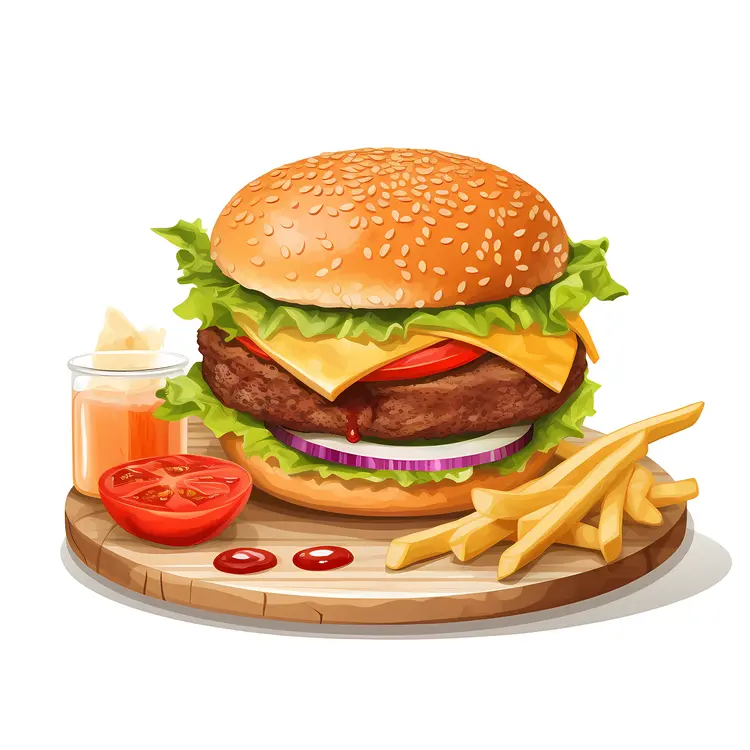 Classic Cheeseburger with Fries and Drink