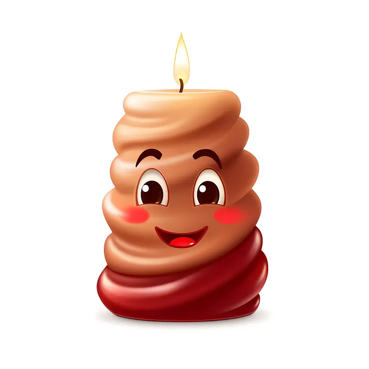 Cute Candle with Face