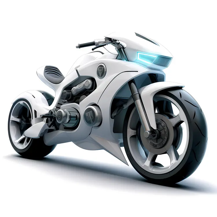 Sleek Futuristic Motorcycle