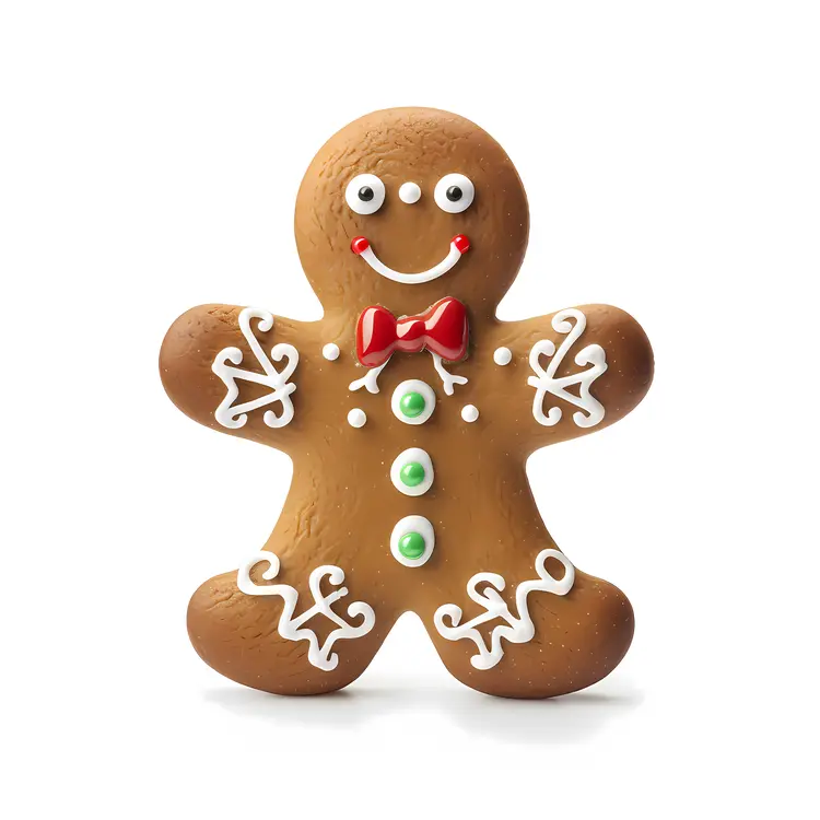 Decorated Gingerbread Man Cookie