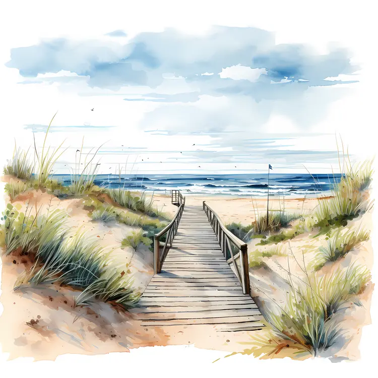 Serene Beach Path
