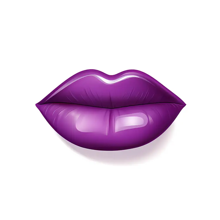 Glossy Purple Lips Illustration