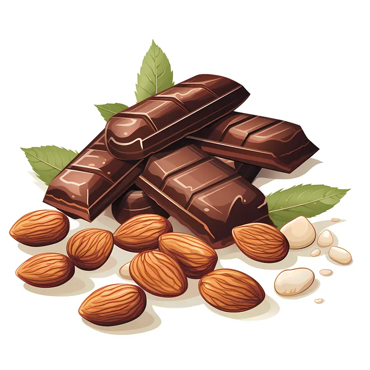 Delicious Chocolate Bars with Almonds