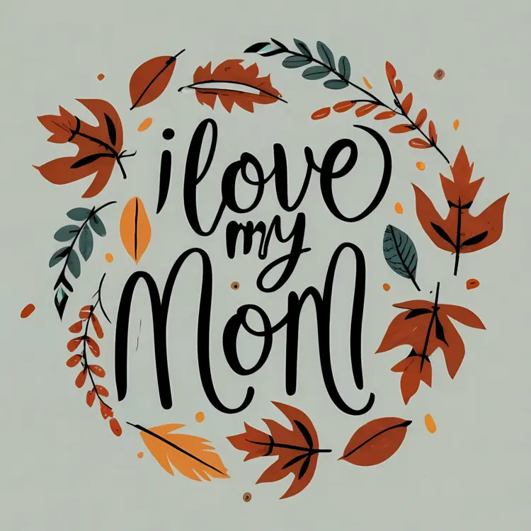 Simple Leaves Mother's Day Quote