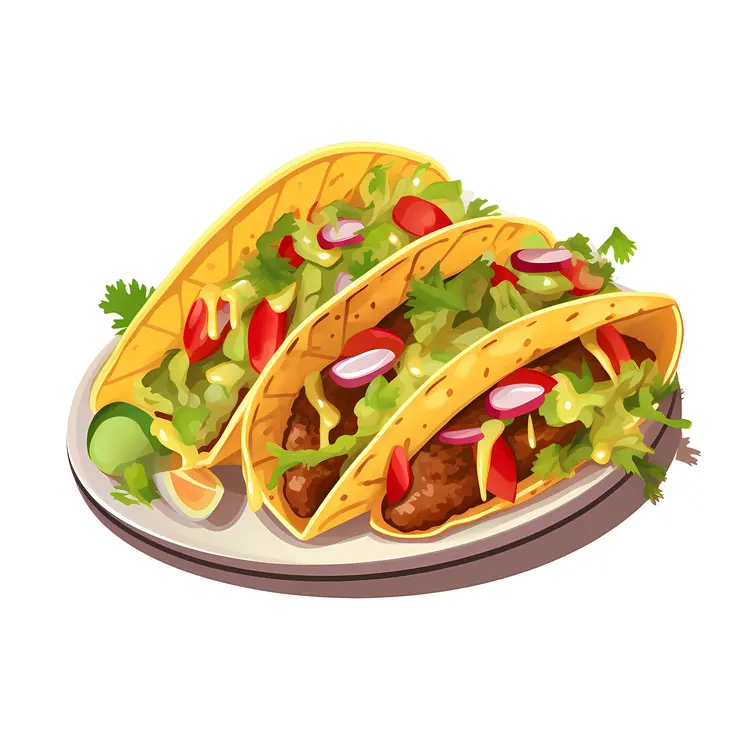 Delicious Tacos with Fresh Vegetables