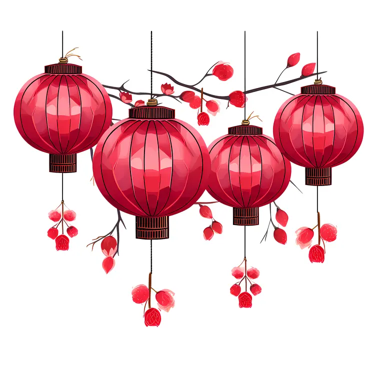Red Lanterns for Chinese New Year Celebration