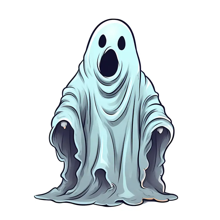 Spooky Ghost Illustration for Halloween