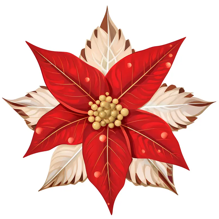 Beautiful Poinsettia Flower for Christmas Decoration