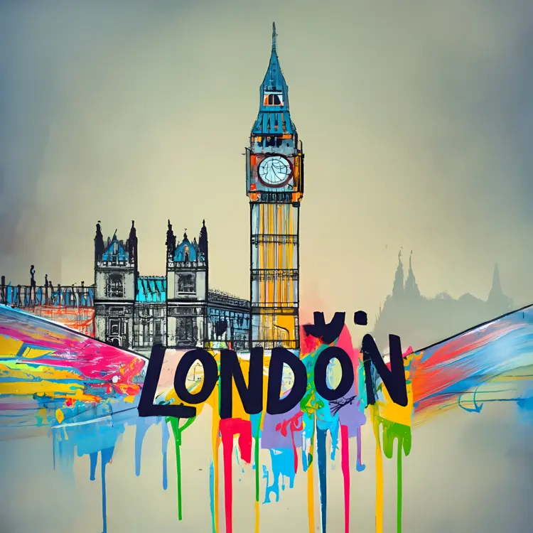 Colorful Big Ben Illustration