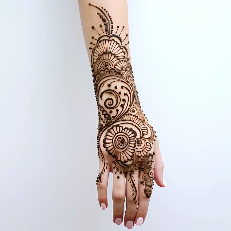 Beautiful Henna Design on Hand