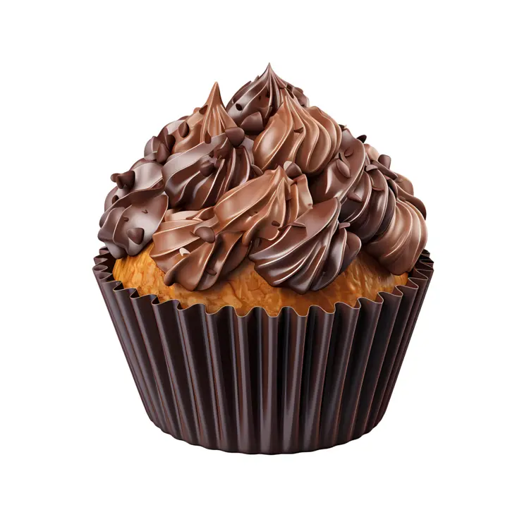 Chocolate Cupcake with Swirled Frosting