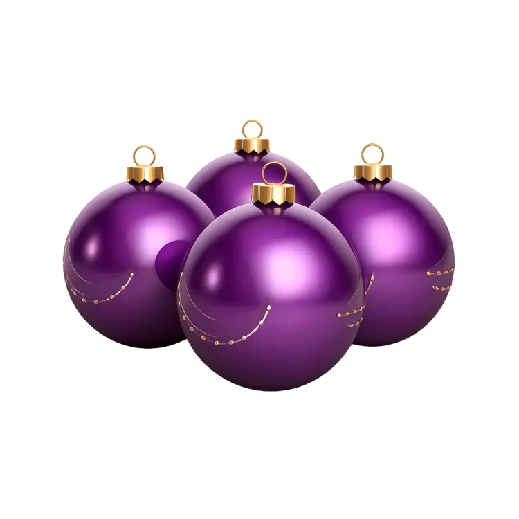 Shiny Purple Christmas Ornaments