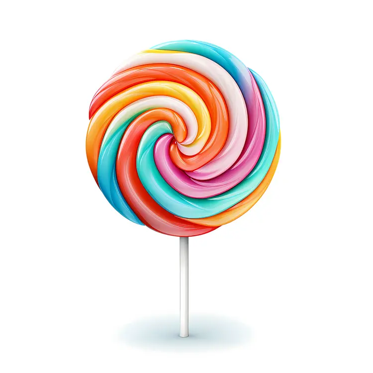Single Colorful Swirl Lollipop