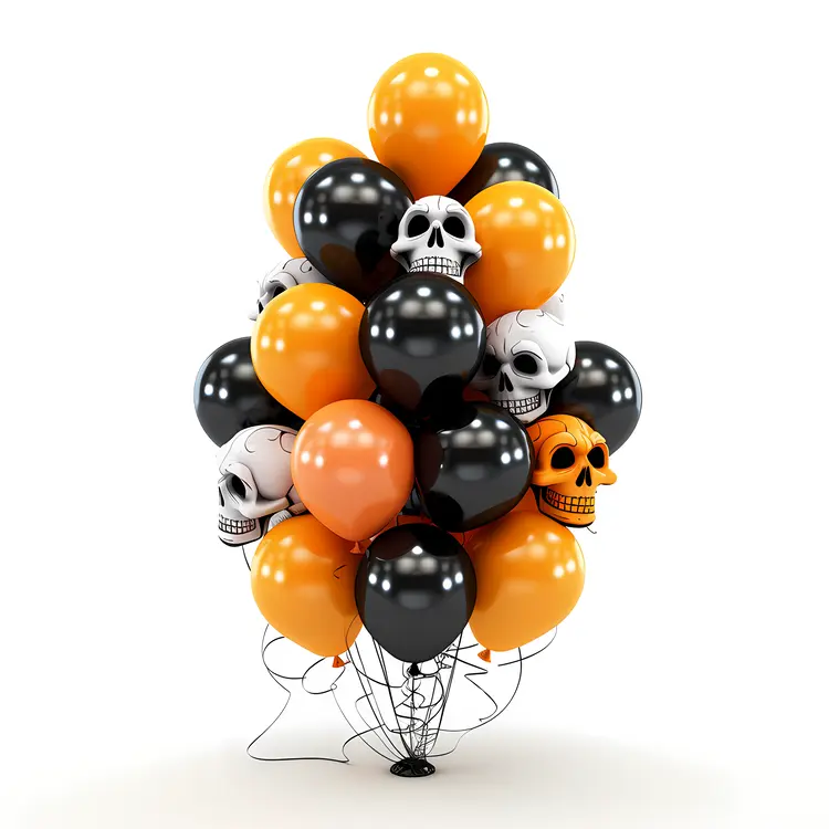 Skull Balloons for Halloween Decorations