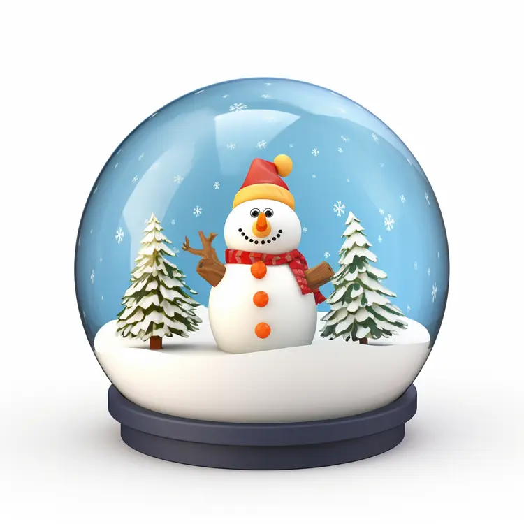 Snowman in Snow Globe for Christmas Decoration