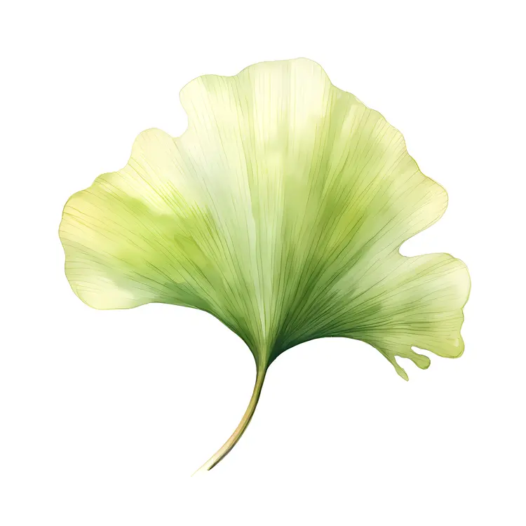 Green Ginkgo Leaf Art