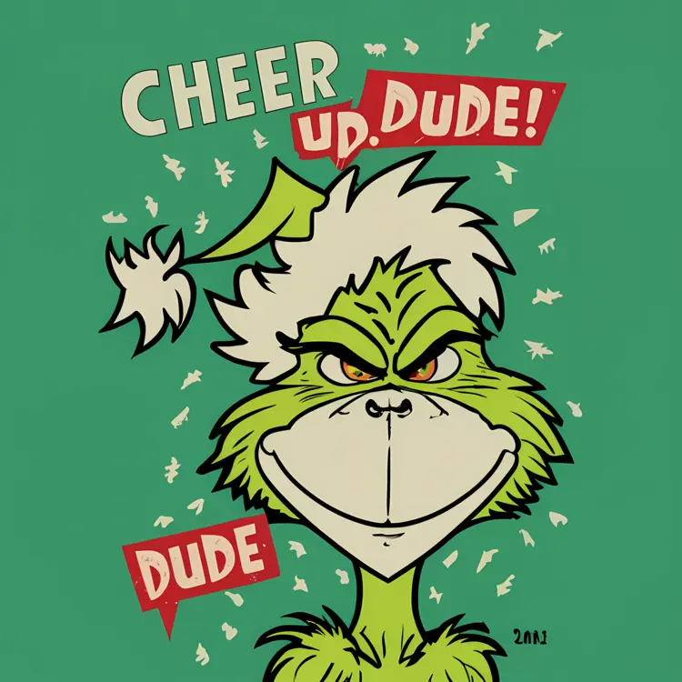 Grinch Saying Cheer Up Dude