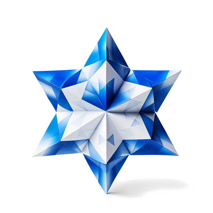 Blue Origami Star