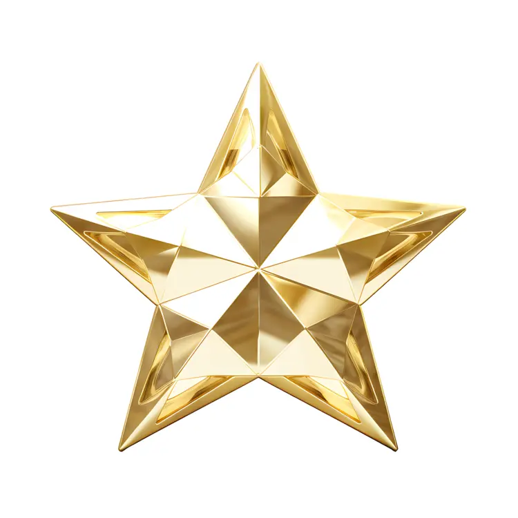 Shiny Gold Star Symbol